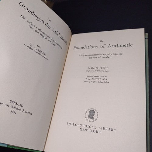 The Foundations of Arithmetic by J.L. Austin English/German 1950 Hardcover