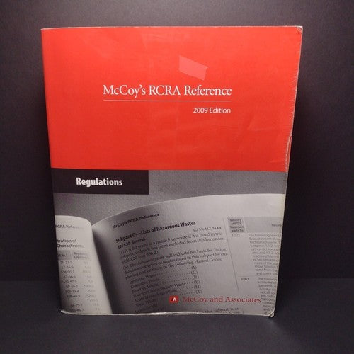 McCoy's RCRA Reference 2009 Edition -Softcover Reference Book