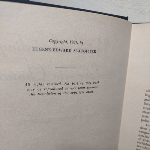 Virtue According To Love-In Chaucer, By Eugene E. Slaughter (1957) HC