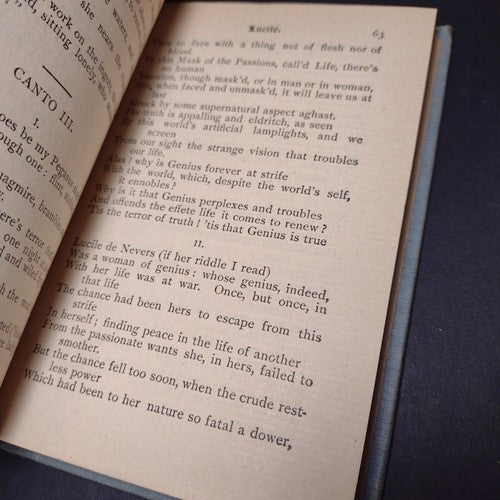 Lucille by Owen Meredith -Electric Edition -Hardcover -Circa 1890's Printing
