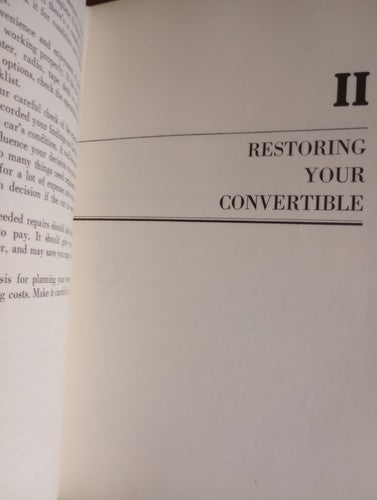Restoring Convertibles- From Rags To Riches- Burt Mills  (1977) HCwDJ