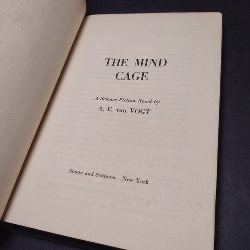 The Mind Cage by A. E. Van Vogt -Hardcover -1957 -Vintage Science Fiction