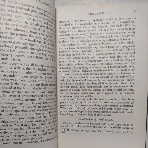 Educational Sociology By Francis Brown -HC no DJ -1950 5Th Printing Sociology
