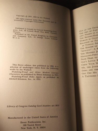 Hop A Long Freud And Other Parodies By Ira Wallach Paperback Vintage Exlibris