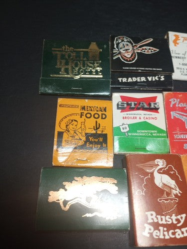 vintage matchbook lot California, Nevada, Virgin Islands, San Francisco