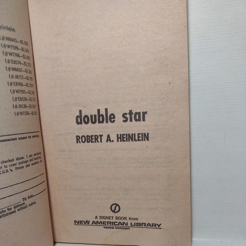 Double Star by Robert A. Heinlein 1st Signet Paperback 1957
