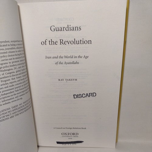 Guardians of the Revolution : Iran and the World in the Age of the Ayatollahs by