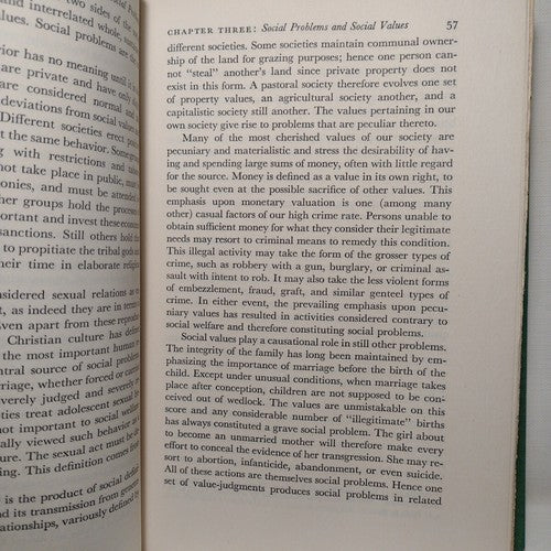 Social Problems by Francis Merrill –1950 -HCnoDJ -1st Edition -Sociology