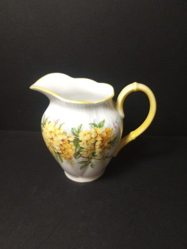 Royal Albert Tea/Coffee Creamer, Sugar And Plate Blossom Series "Laburnum" 1960s