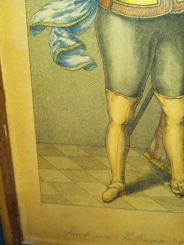 Jacob Von Pallingen Litho Print On Wood German