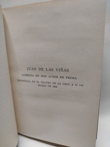 Juan De Las Viñas, Juan Hartzenbusch -1919 -HCnoDJ -Spanish Literature