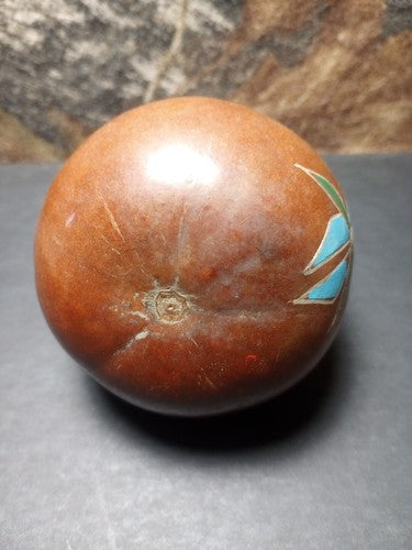 ARGENTINA Yerba Mate Art Dried Tea Cup  Gourd  Carved Handmade 1990’s 3 5/8”