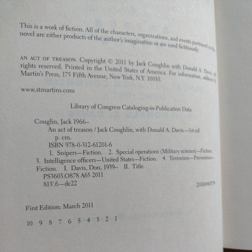 Kyle Swanson Sniper Novels Ser.: An Act of Treason by Donald A. Davis and.