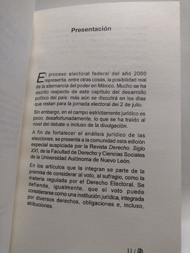 Defensa Jurídica Del Voto Por Carlos Emilio Arenas Bátiz -2000 -PB -