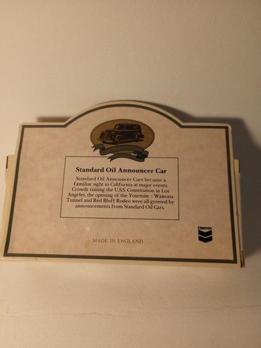 Vintage Standard Announcer Car, 1985 Lledo Days Gone DieCast England Chevron