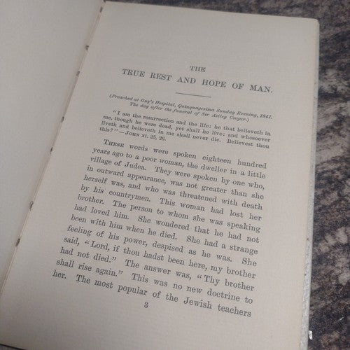 The True Rest and Hope of Man by Frederick Maurice -Circa Late 1800's-1900's HC