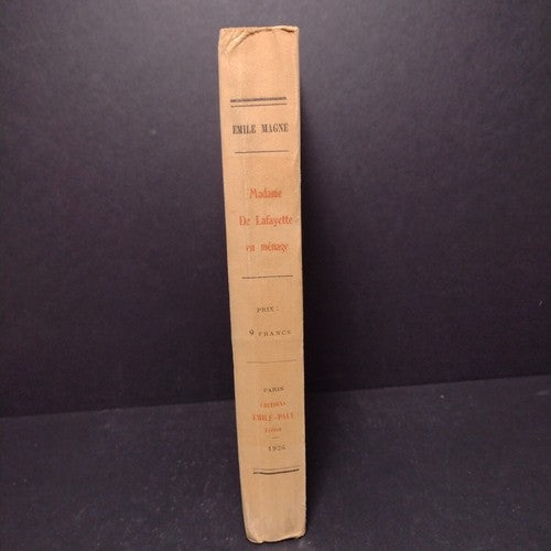 Madame De Lafayette En Menage, Emile Magne -French Paperback -1926 -Ex Libris