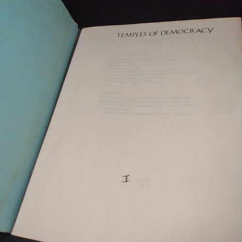 Temples of Democracy: The State Capitols of the USA by Henry Russell Hitchcock