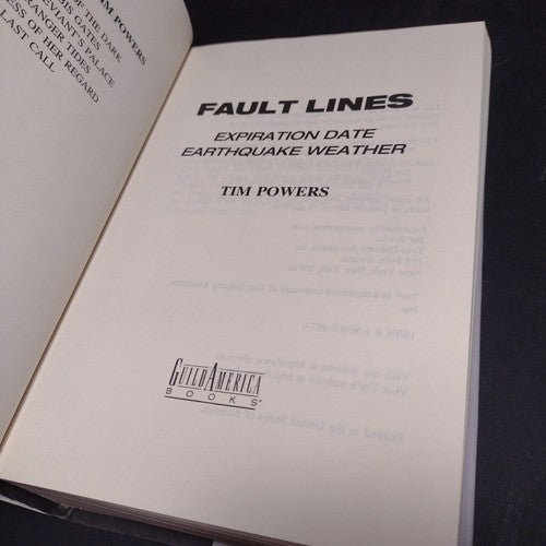 Fault Lines: Expiration Date, Earthquake Weather by Tim Powers -1997 Hardcover