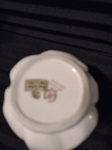 Rochelle Fine China, Gift Bag Vase, gold edging, vintage .
