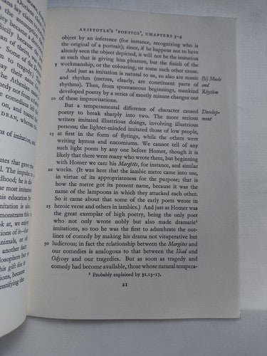 Aristotle On The Art Of Fiction: English Translation Of The Poetics, L. J. Potts