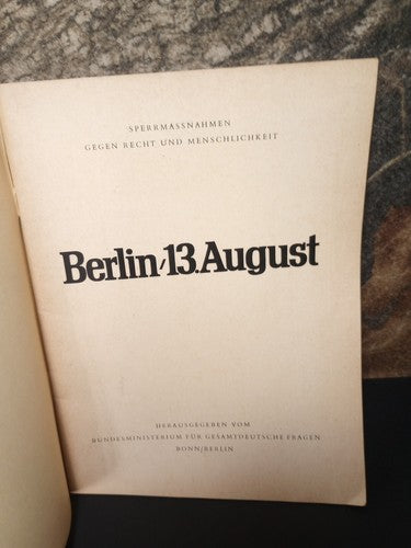 Berlin, 13. August. Sperrmassnahmen gegen Recht und Menschlichkeit Lemmer, Ernst
