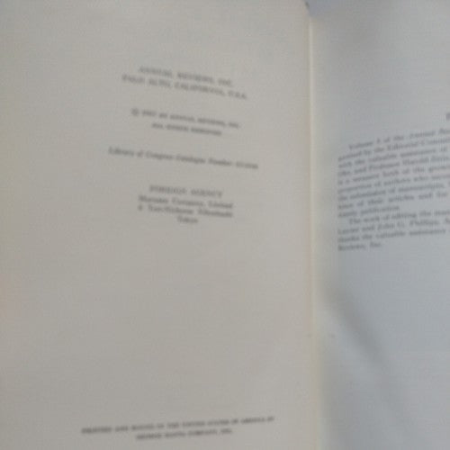 Annual Review Of Astronomy And Astrophysics Vol 5 1967 antique