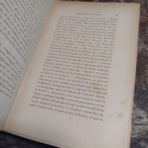 The Great French Writers Saint-Simon By Gaston Boissier 1899 2nd Ed Paperback