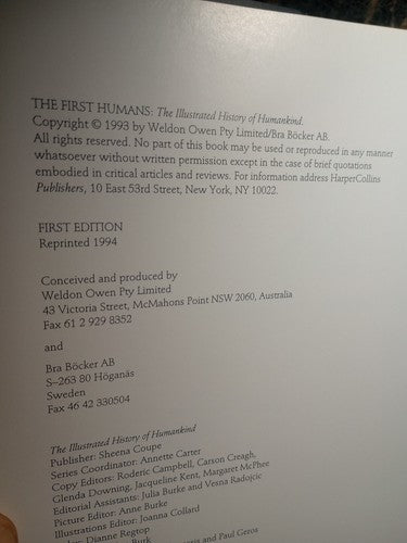 The First Humans: Human Origins and History to 10,000 B.C. (Illustrated Hist...