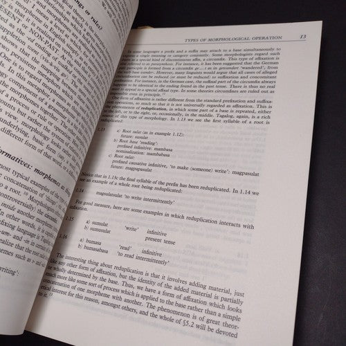Morphological Theory: An Introduction to Word Structure in Generative Grammar