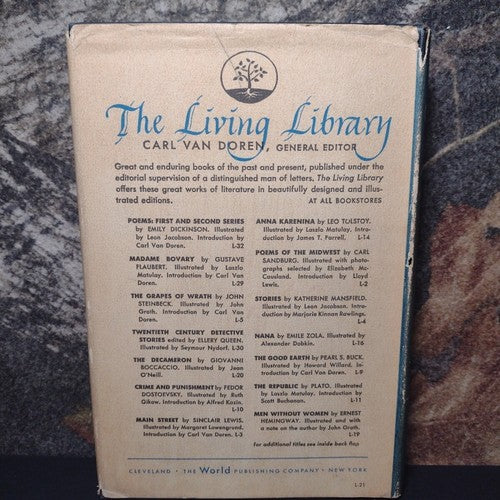 The Living Library: Psychology by William James -Hardcover -1948 -Psychology