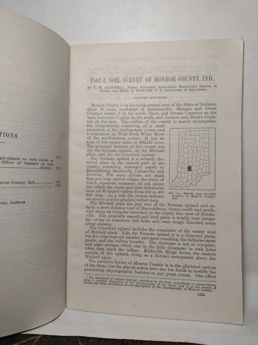 Soil Survey Of Monroe County: Part 2 By T.M. Bushnell -1928 Print -Soil Science