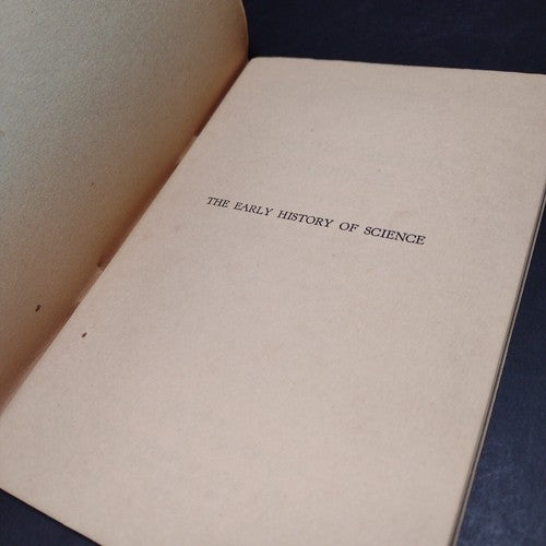 The Early History of Science: A Short Handlist -Paperback 1950 -Scientific Hist.