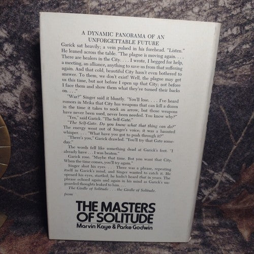 The Masters of Solitude by Marvin Kaye -1977 -Book Club Edition Hardcover Sci Fi