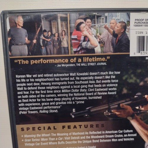 Gran Torino (DVD, 2009, Widescreen) like new Clint Eastwood