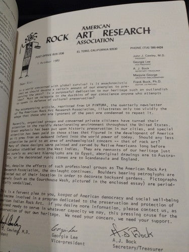 Prehistoric Indian Rock Art: Issues And Concerns, JoAnne V. Tilburg -1980 PB