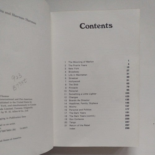 Marlon, Portrait of the Rebel As an Artist by Bob Thomas 1973 first edition
