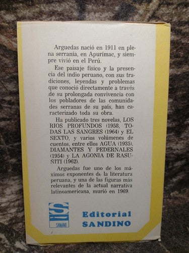 El Forastero Y Otros Cuentos by Jose Arguedas -1972 -Paperback -Spanish Lit.