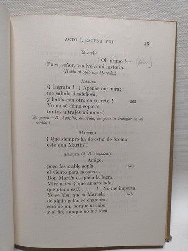 Marcela O¿ A Cuál De Los Tres? Bretón De Los Herreros, Manuel Herreros -1922 HC