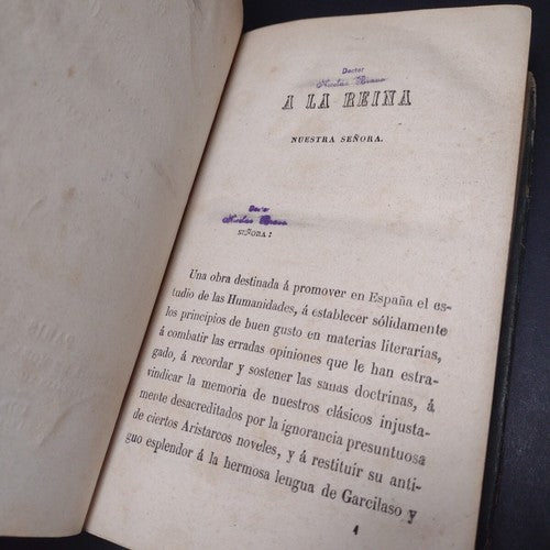 Arte de Hablar En Prosa Y Verso, Por D.J.G. Hermosilla Paris Ed (1872) Spanish