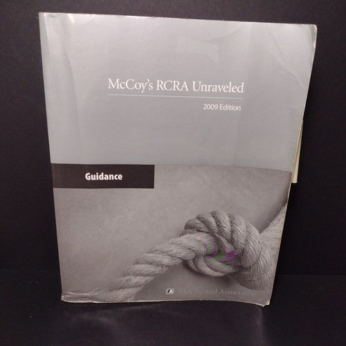 McCoy's RCRA Unraveled 2009 Edition -Paperback Ex Libris Pre-Owned