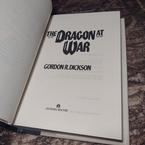 The Dragon at War by Gordon R. Dickson -1992 Hardcover -Vintage Fantasy / Sci FI