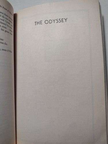 The Odyssey By Homer -2000 -PB -5th Print -Farrar Straus Giroux