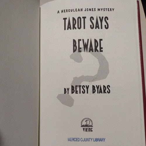 Herculeah Jones Mystery Ser.: Tarot Says Beware by Betsy Byars (1995, Hardcover)