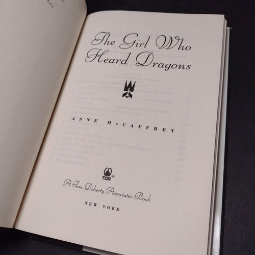 The Girl Who Heard Dragons by Anne McCaffrey -Hardcover -1982 -Book Club Edition