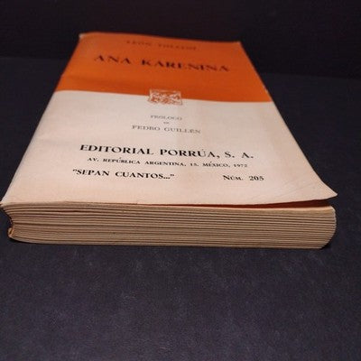 "Sepan Cuantos" #205: Ana Karenina por Leon Tolstoi - 1972 Paperback