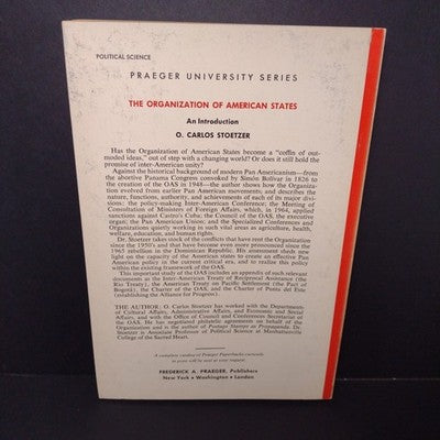 The Organization Of American States By O. C. Stoetzer - 1966 Paperback 3rd Print