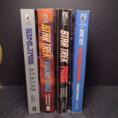 Star Trek Paperback Bundle - 4 Books - Probe, Pandora, Avatar, Vulcan's