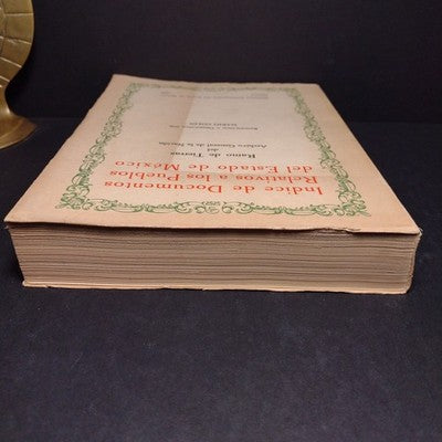 Indice De Documentos Relativos a los Pueblos del Estado de Mexico - 1966 1st Ed.