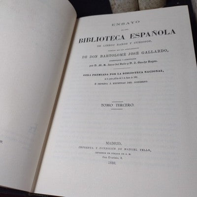 Ensayo De Una Biblioteca Espanola De Libros Raros Y Curiosos Tomo 1 - 4 +